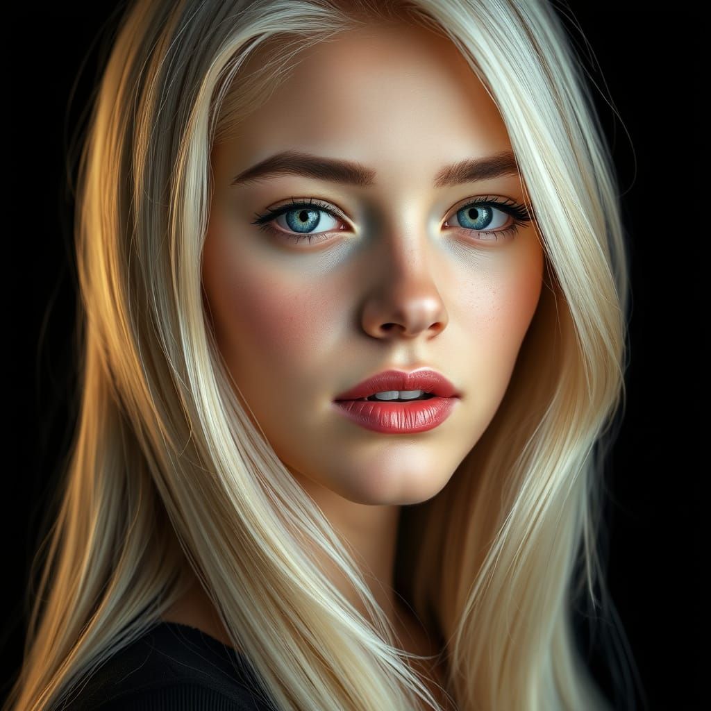 Elegant Woman in Photorealistic Portrait