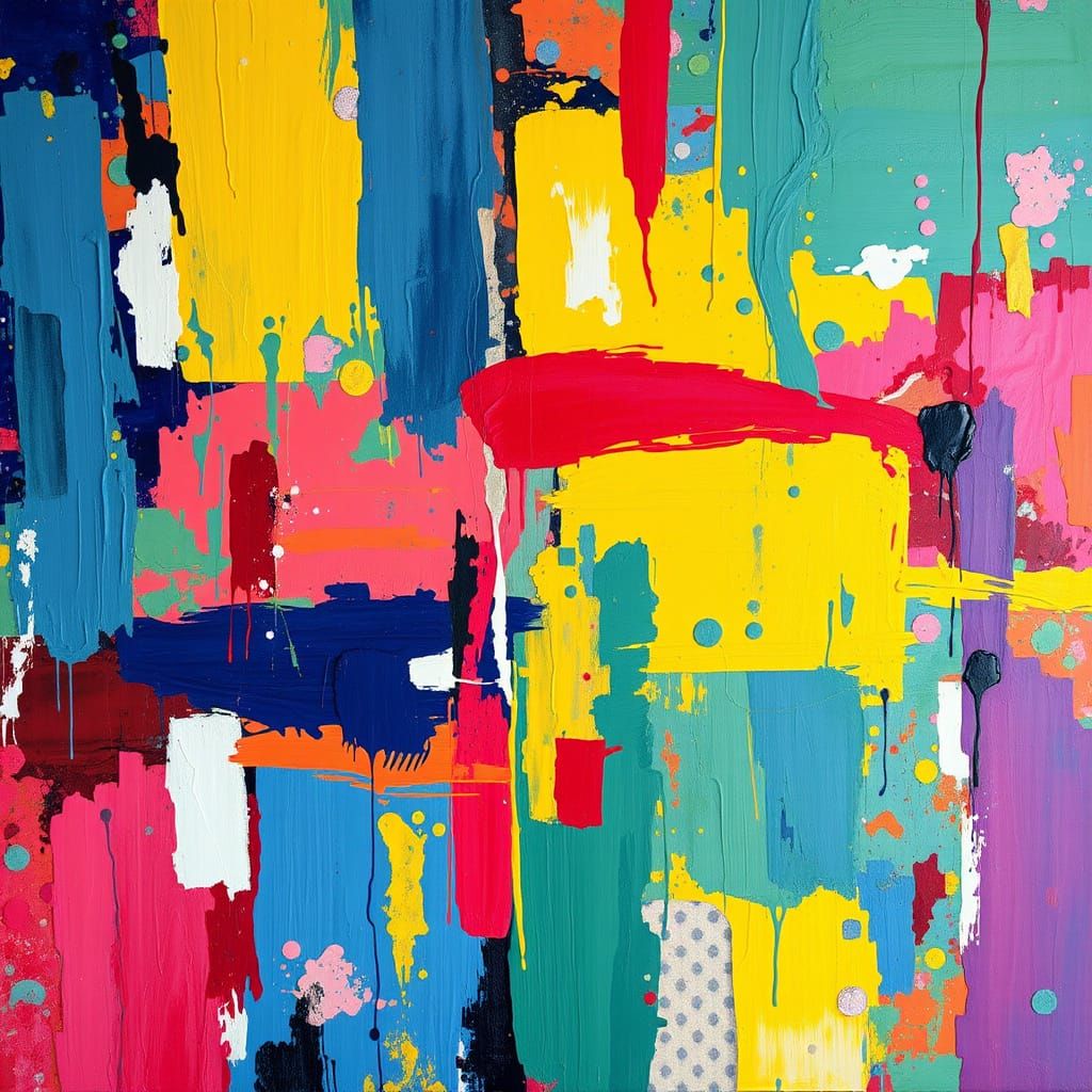 Epic Impressionist Masterpiece in Vibrant Abstract Style