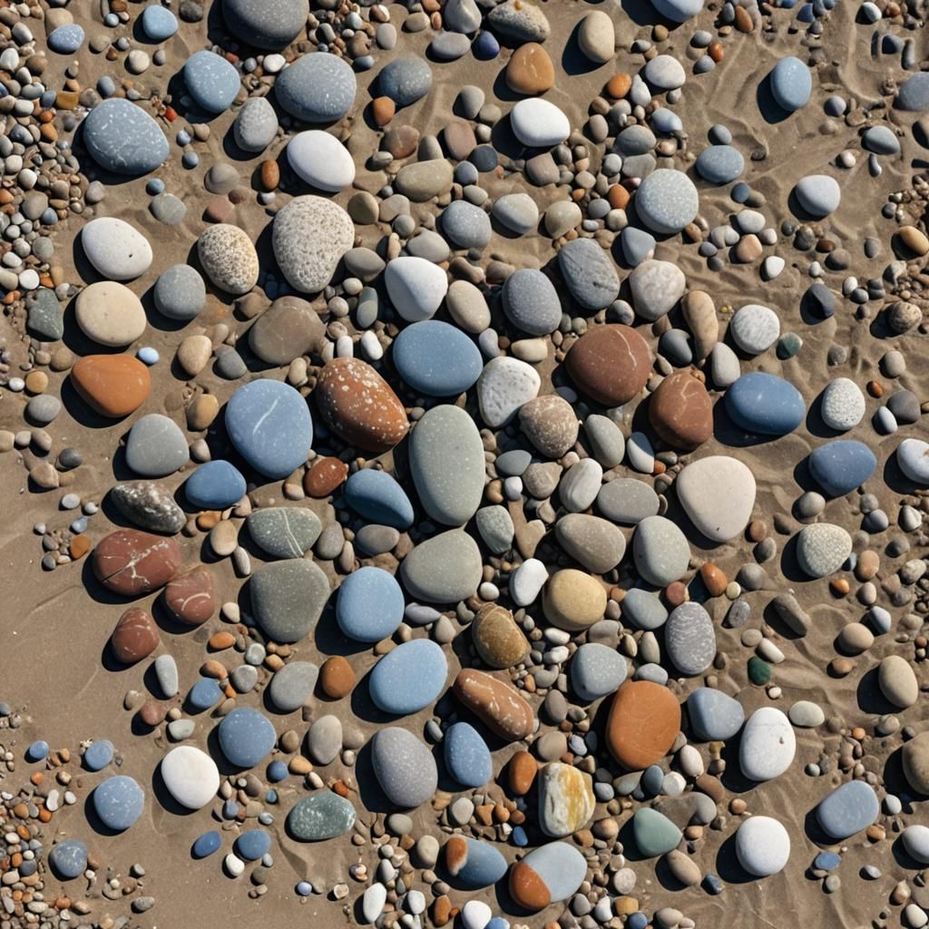 Strange Stones on a Quiet Beach