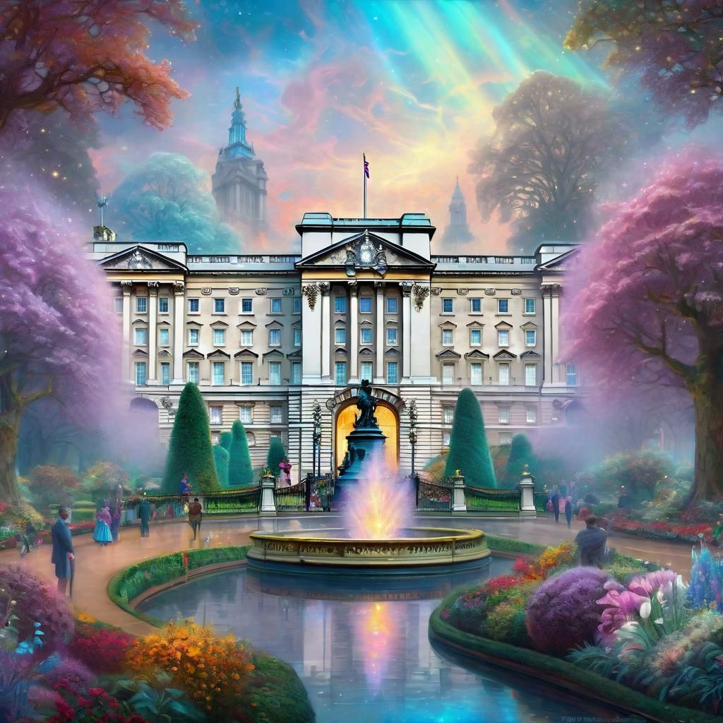 Buckingham Palace: Ethereal Fantasy Illustration