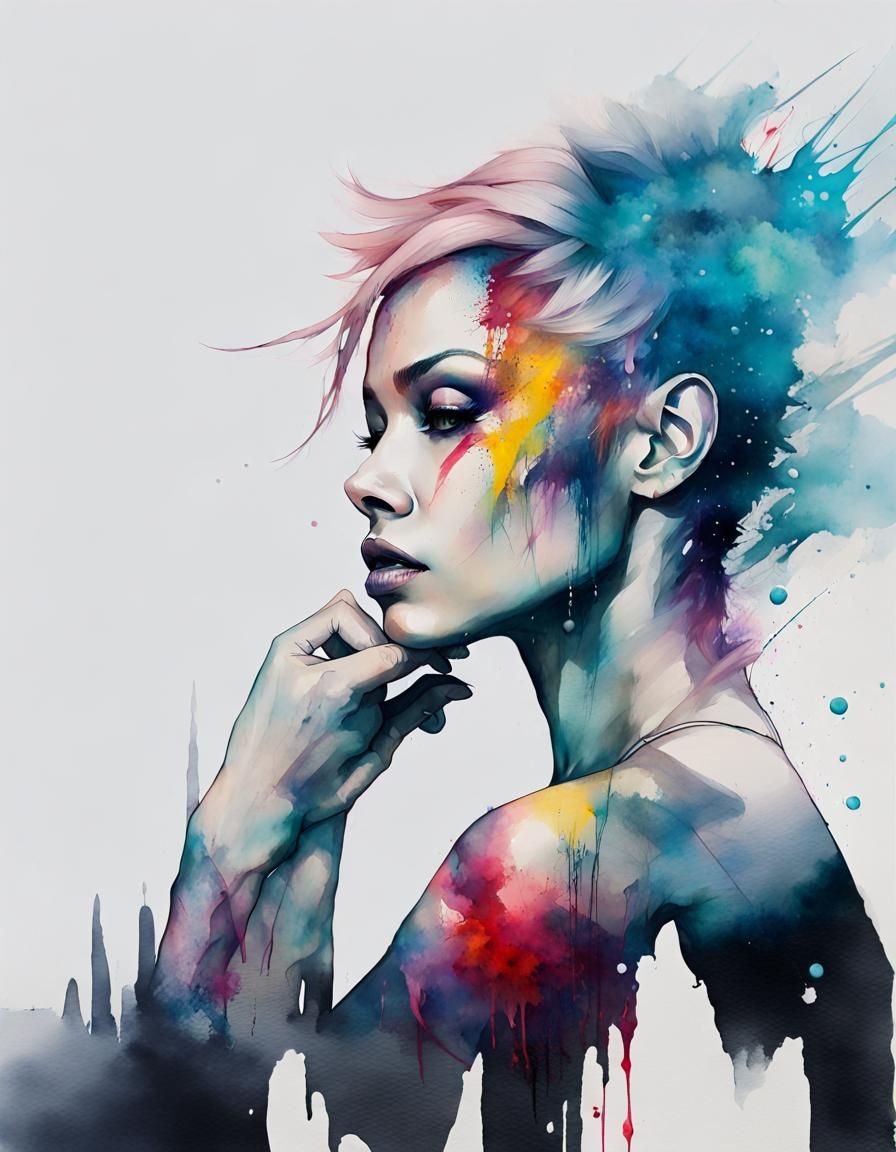 Punk Storm: X-Men Reimagined as Watercolor Art