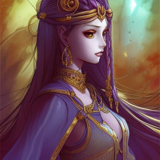 Anime Portrait of an Atlantean Princess Goddess