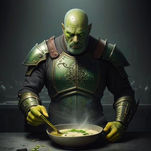 Green Gruel Still Life: Dark Fantasy Concept Art