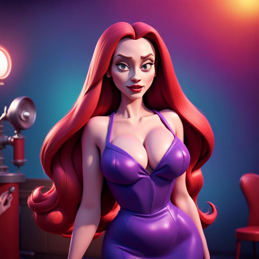 Jessica Rabbit: Pixar-Style 3D Digital Art