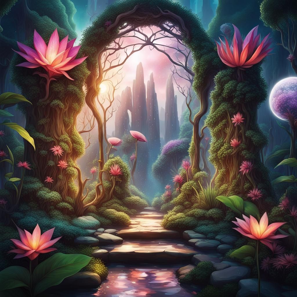 Magical Plants with Healing Properties in Pixar Style