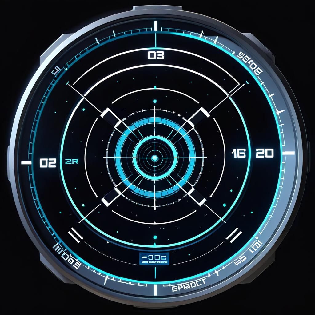 Spaceship HUD Targeting Cyclon Spacecraft