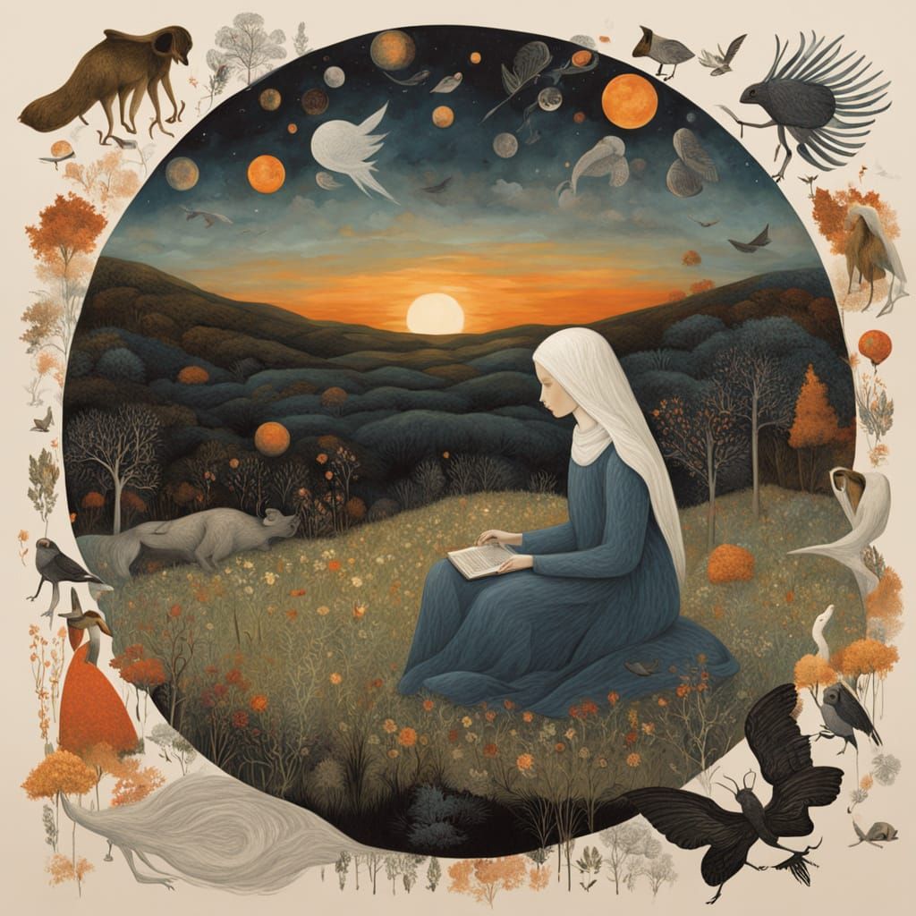 Mystical Bio Art Collage of Spectral Phantoms