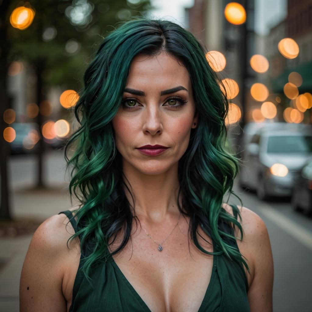 Dark-Haired Woman in Professional Photography Style