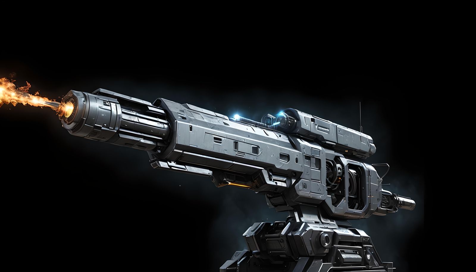 Futuristic Space Railgun Weapon Launch in 8K