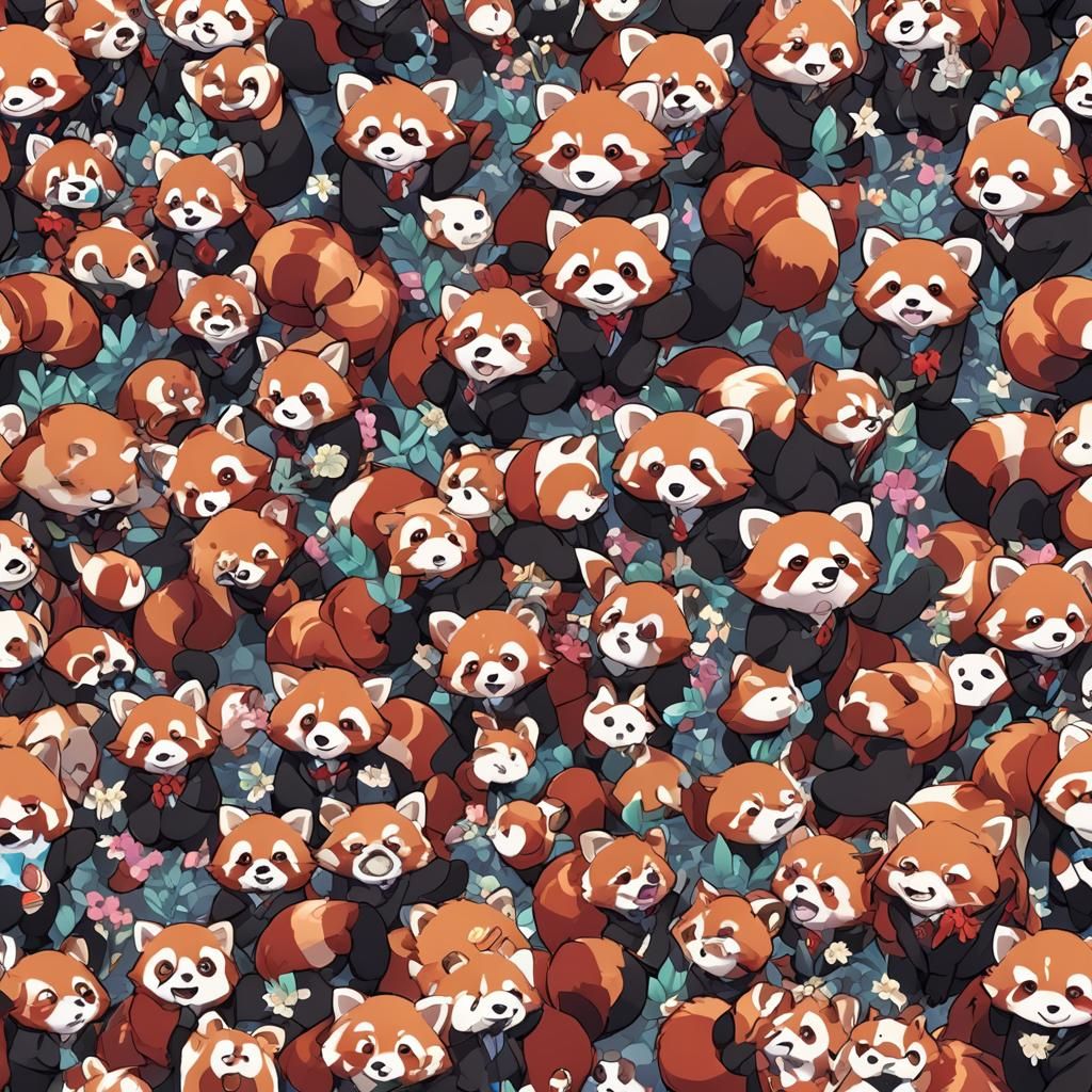 Red Panda VTuber in Anime Key Visual Style