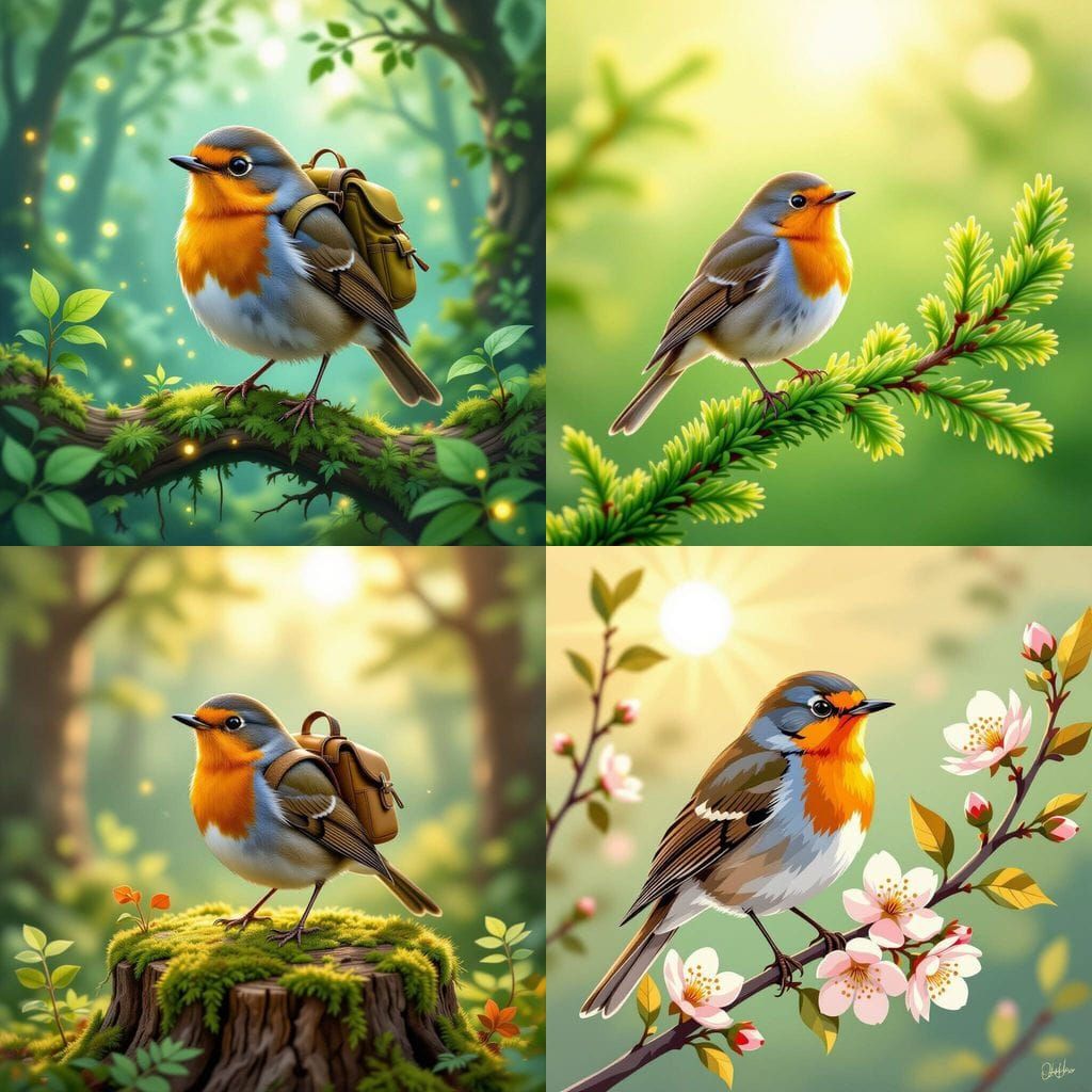 Proud Robin Generated by AI
