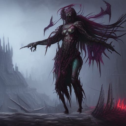 Creepy Death Killer in Detailed Matte Painting