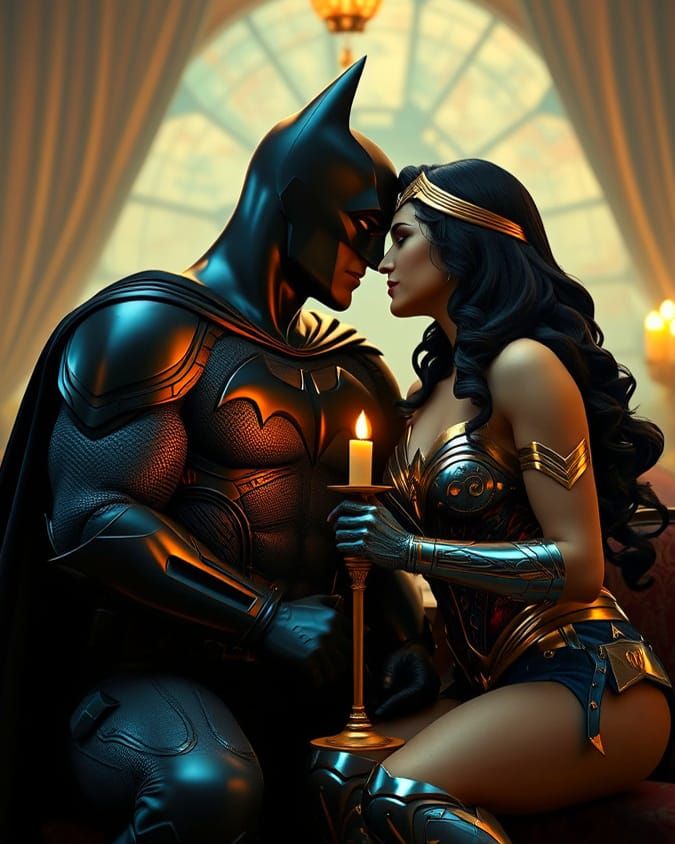 Batman and Wonder Woman Romantic Dinner in Paris