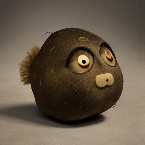 Potato with Eyes - AI Generated