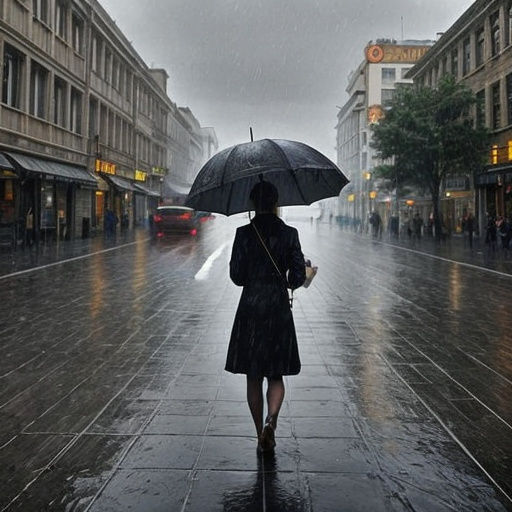 AI Interpretation of a Rainy Day