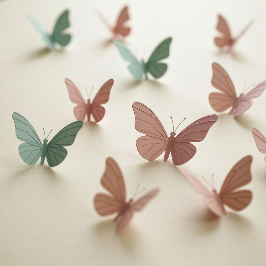 Pastel Paper Butterflies in Dreamy Aesthetic