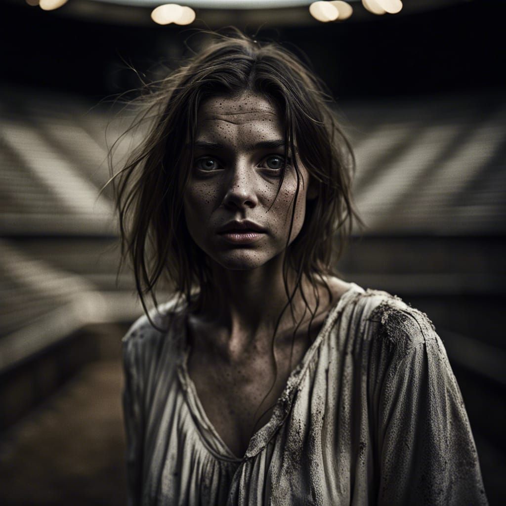 Dramatic Portrait in Chiaroscuro Style