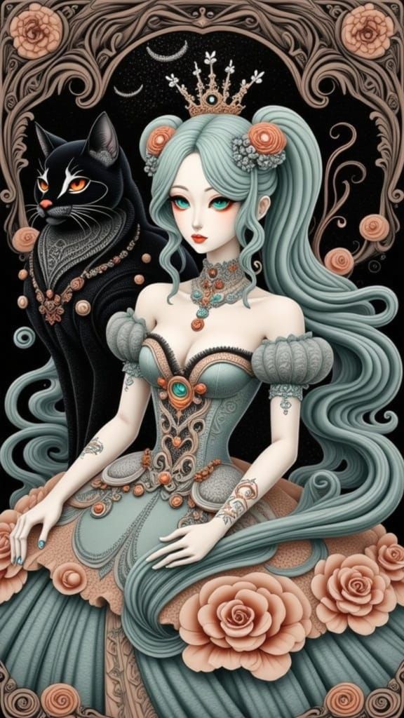 Hatsune Miku in Elegant Victorian Gown with Majestic Tuxedo ...