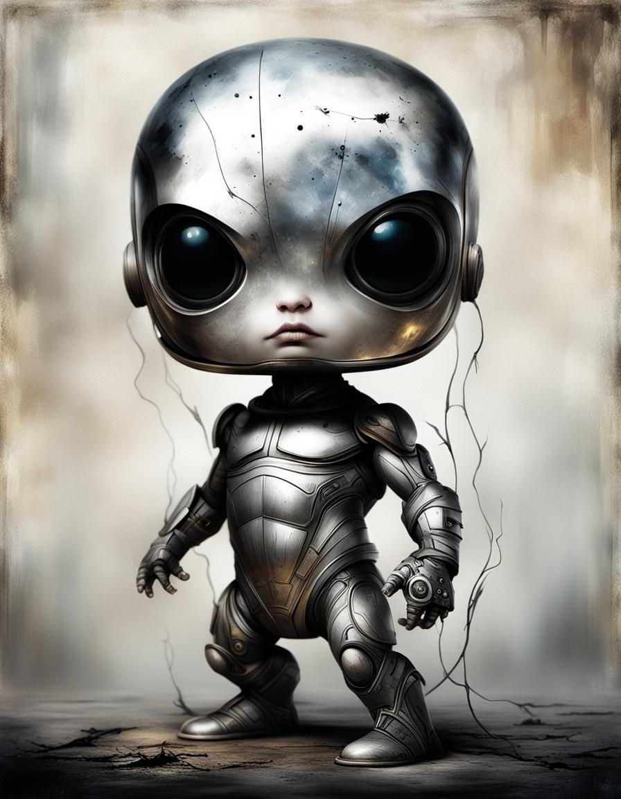 Demonic Cyborg Bear in Volcanic Hyperspace