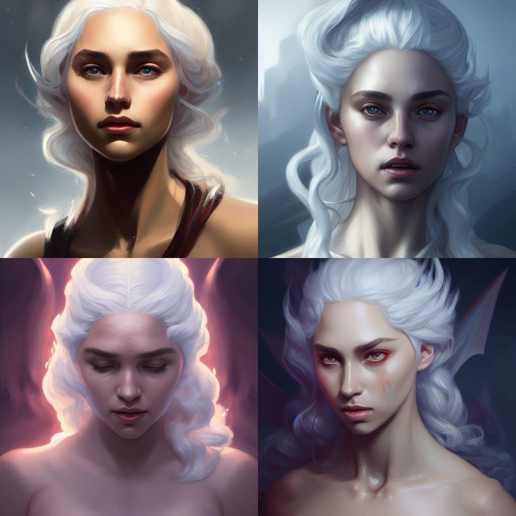 Targaryen Portrait in Hyperdetailed Art Style
