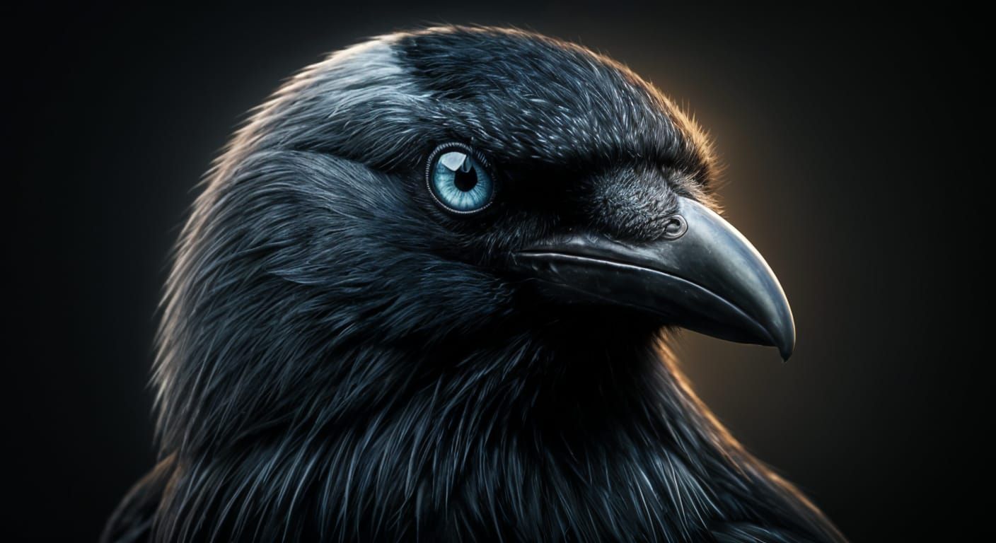 Intimate Portrait of a Jackdaw's Regal Face