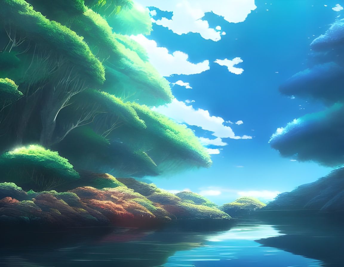 deep water Studio Ghibli, Anime Key Visual, Deep Color, Intricate, 8k resolution concept art, Natural Lighting, Beautifu...