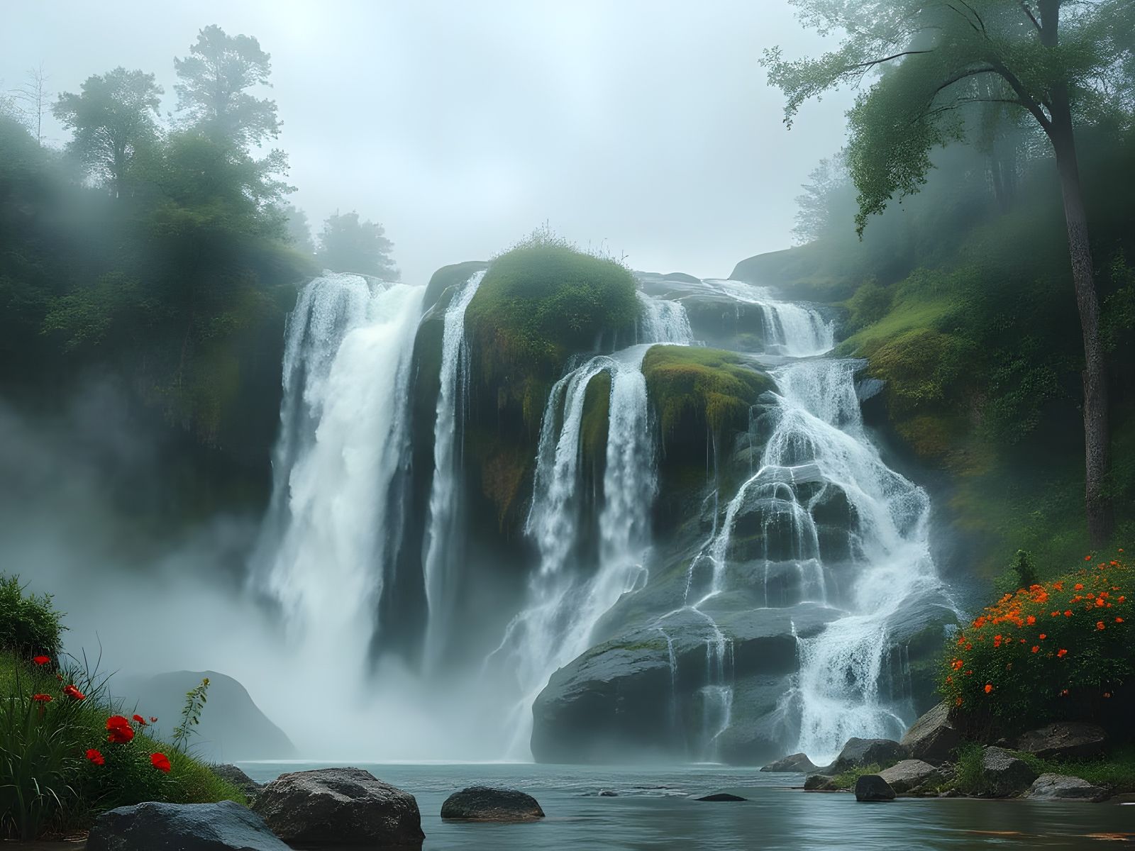 Waterfall Cascade in Motion