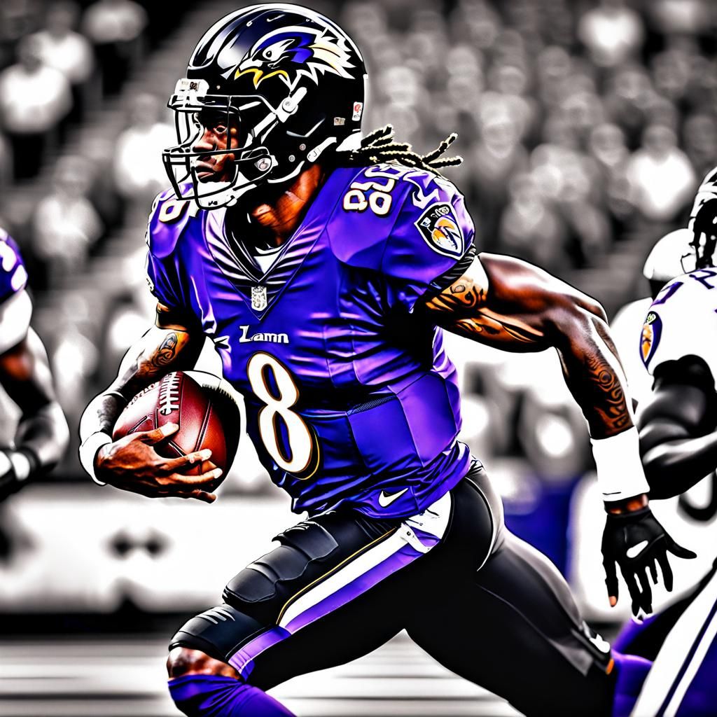 Lamar Jackson of Baltimore Ravens 💜 🏈