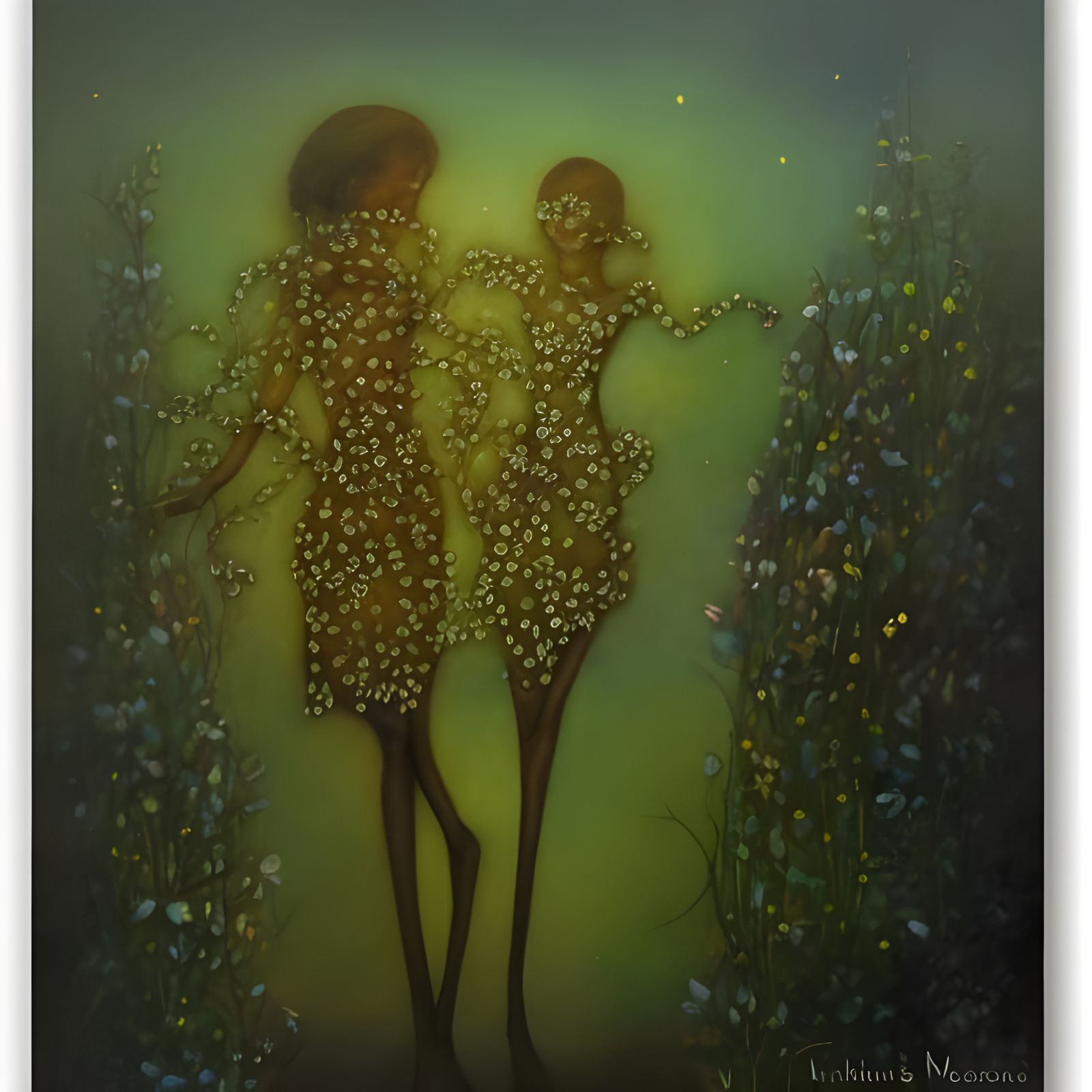 Surreal Double Exposure with Geometric Star Patterns