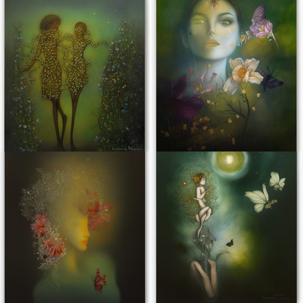 Surreal Double Exposure with Geometric Starry Sky