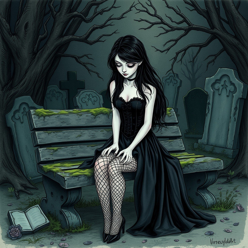 Gothic Elegy in Watercolor