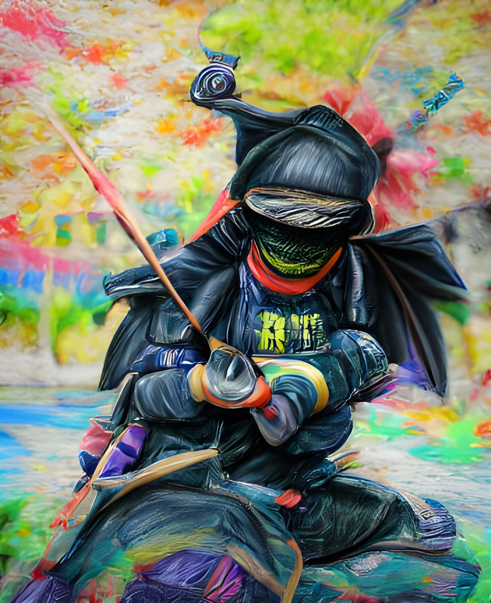 Colorful Chalk Art: Nippon Black Ninja