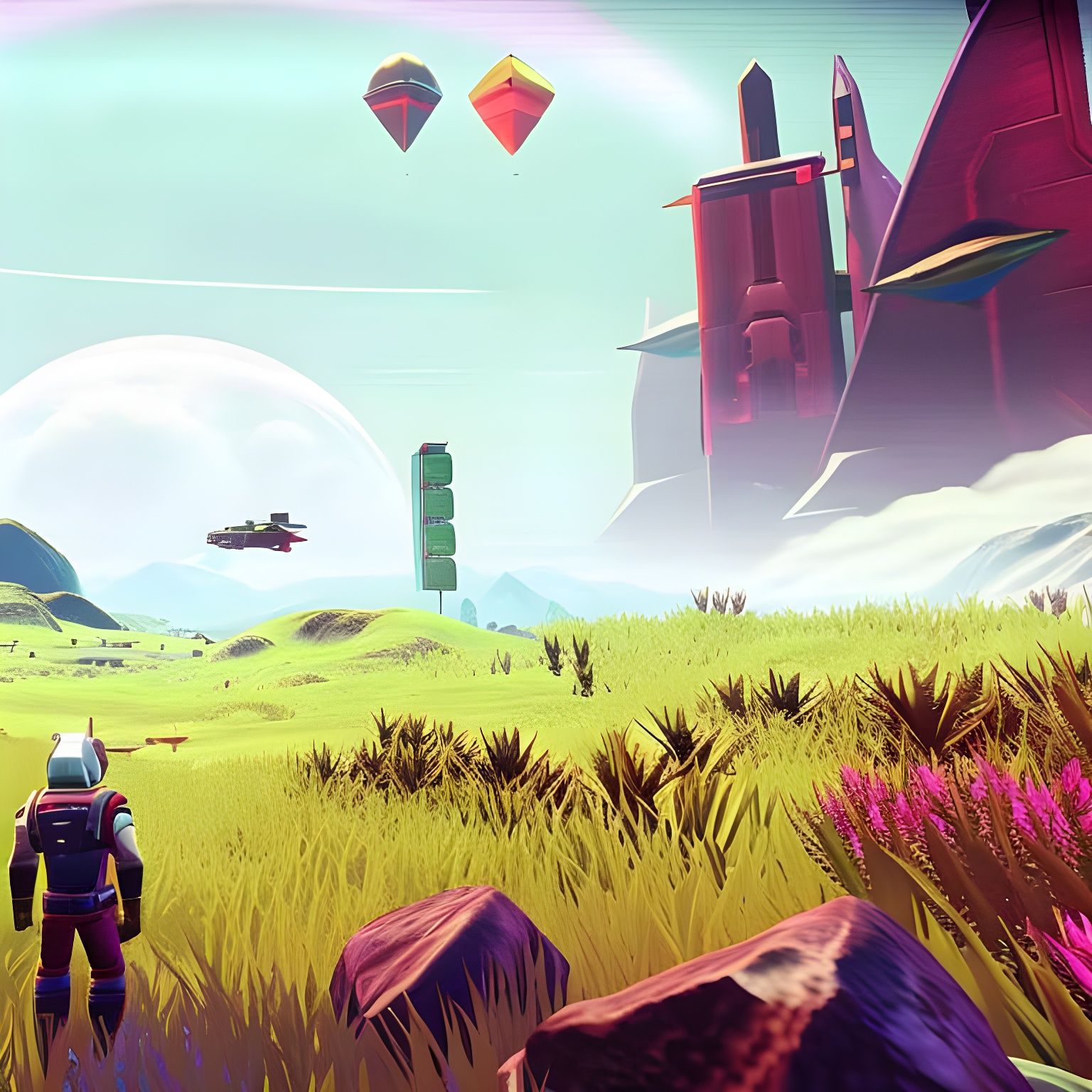 No Man's Sky Inspired Alien Landscape