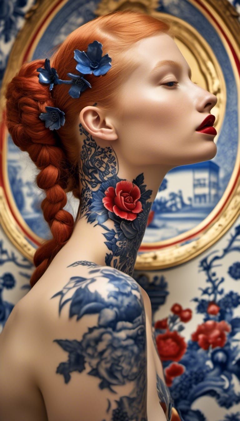 ‘The Girl with the Delft Blue Tattoo’ © UnitedStatesOfDaan 2023