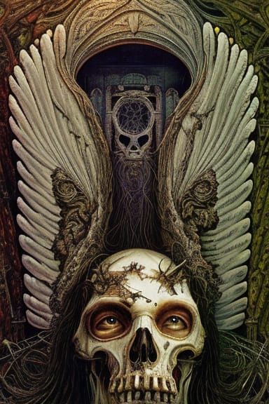 Fallen Angel Portrait in Hyper-Realistic Style