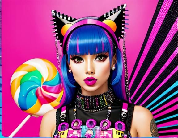 Colorful Candypunk Aesthetic in Digital Art