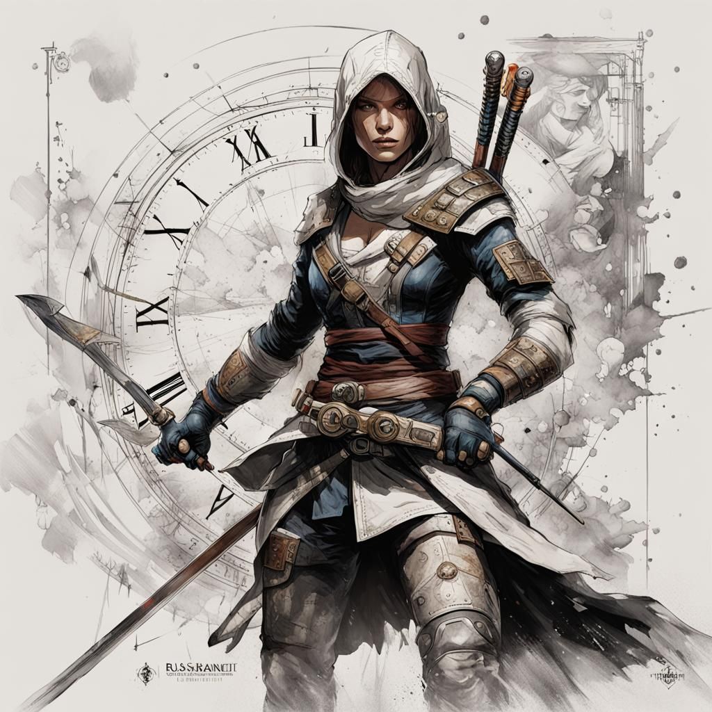 Exquisite Master Fighter in Digital Oil and Acrylic