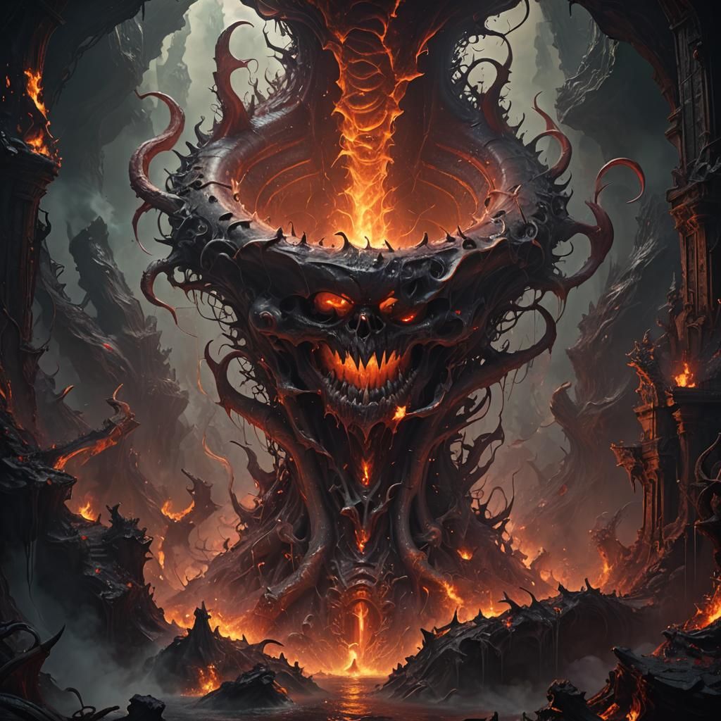 Demonic Funnel in the Depths of Hell
