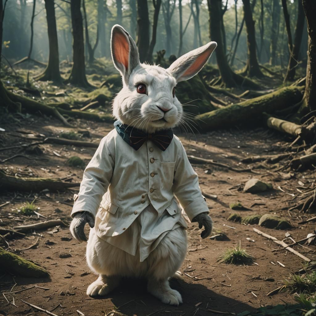 Cinematic White Rabbit Film Still