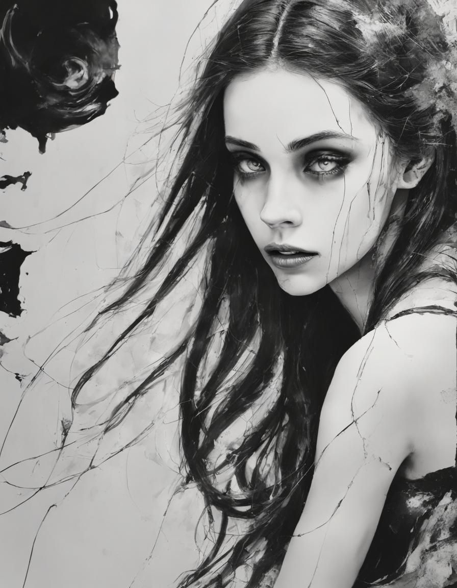 Ethereal Figure Between Dark and Light