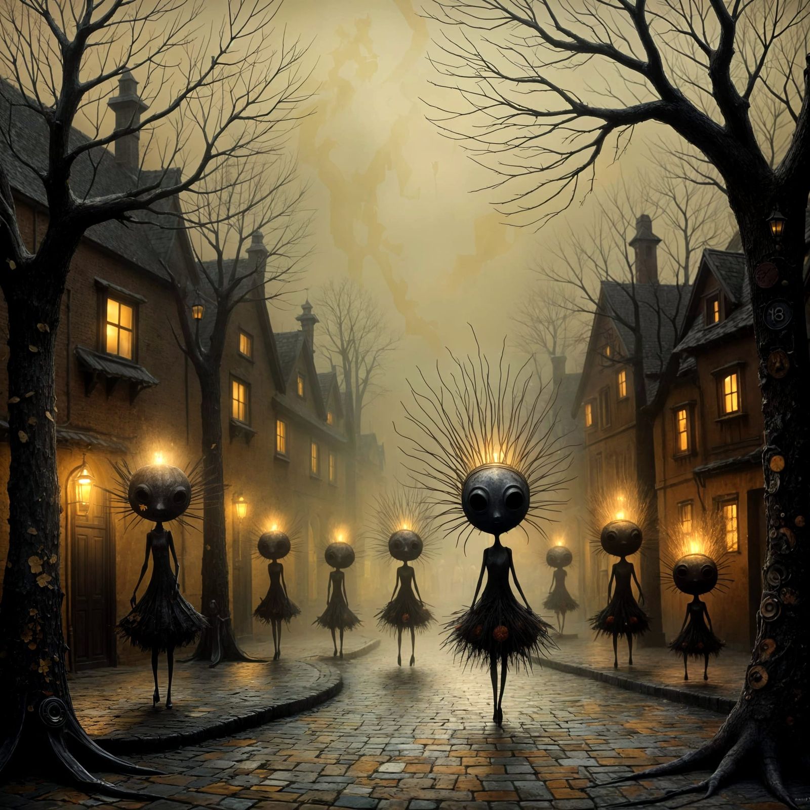 Lantern Creatures Parade in Misty Village