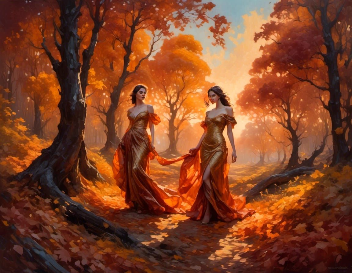 Walking in the Autumn Forest