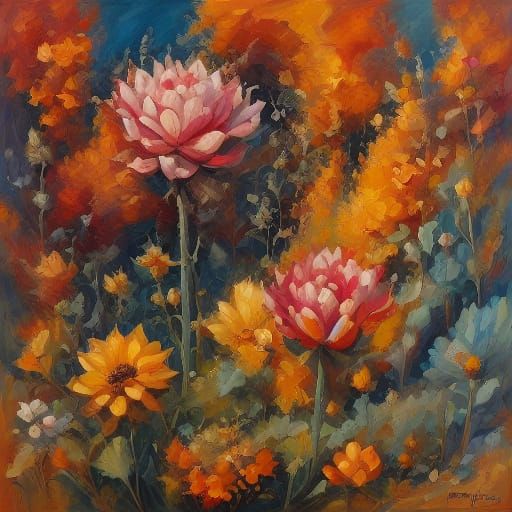 Delicate Lotus Blooms in Vibrant Watercolor