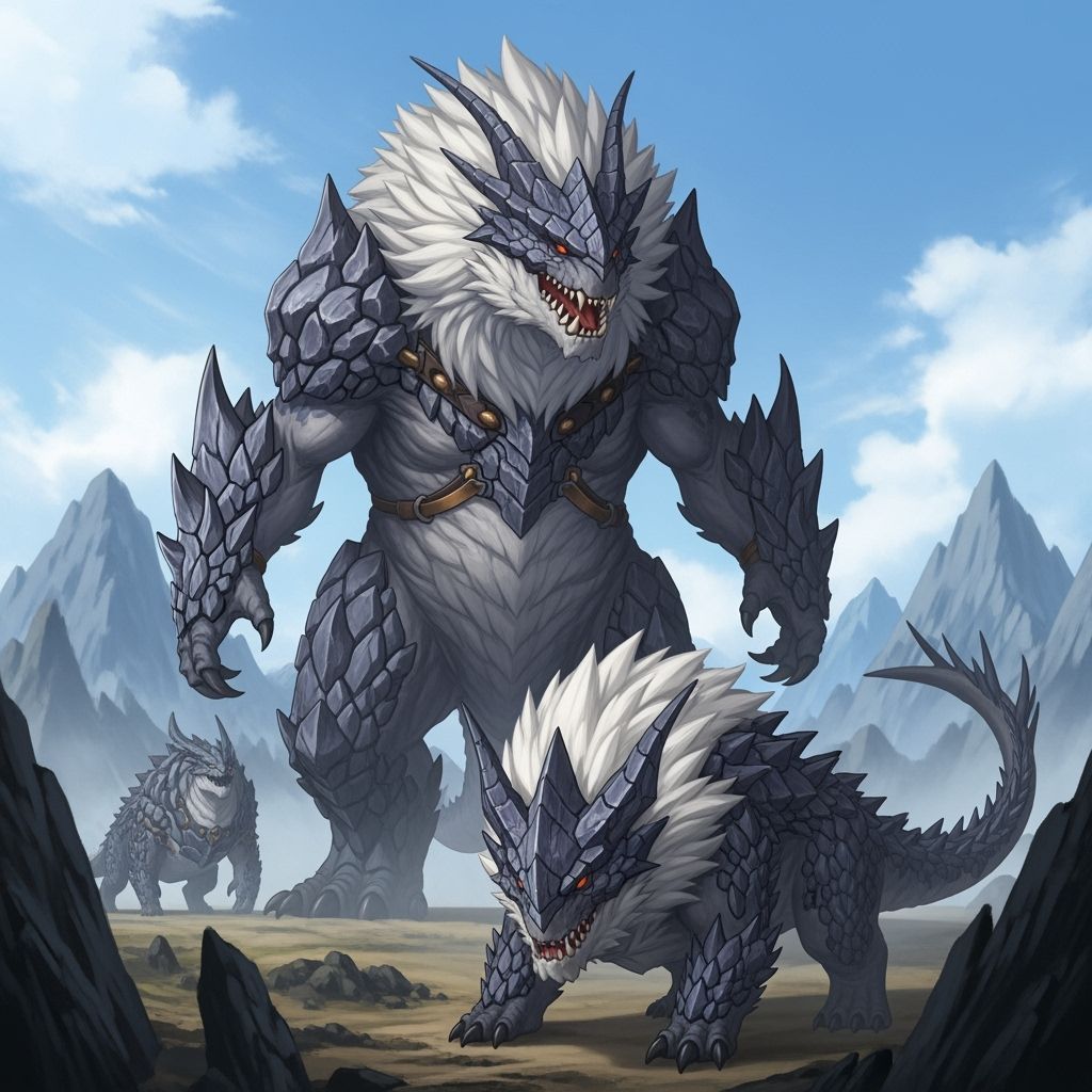 Colossal Kaiju with Geothermal Armor and Fur