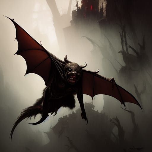 Vampire Bat: Dark Fantasy Concept Art