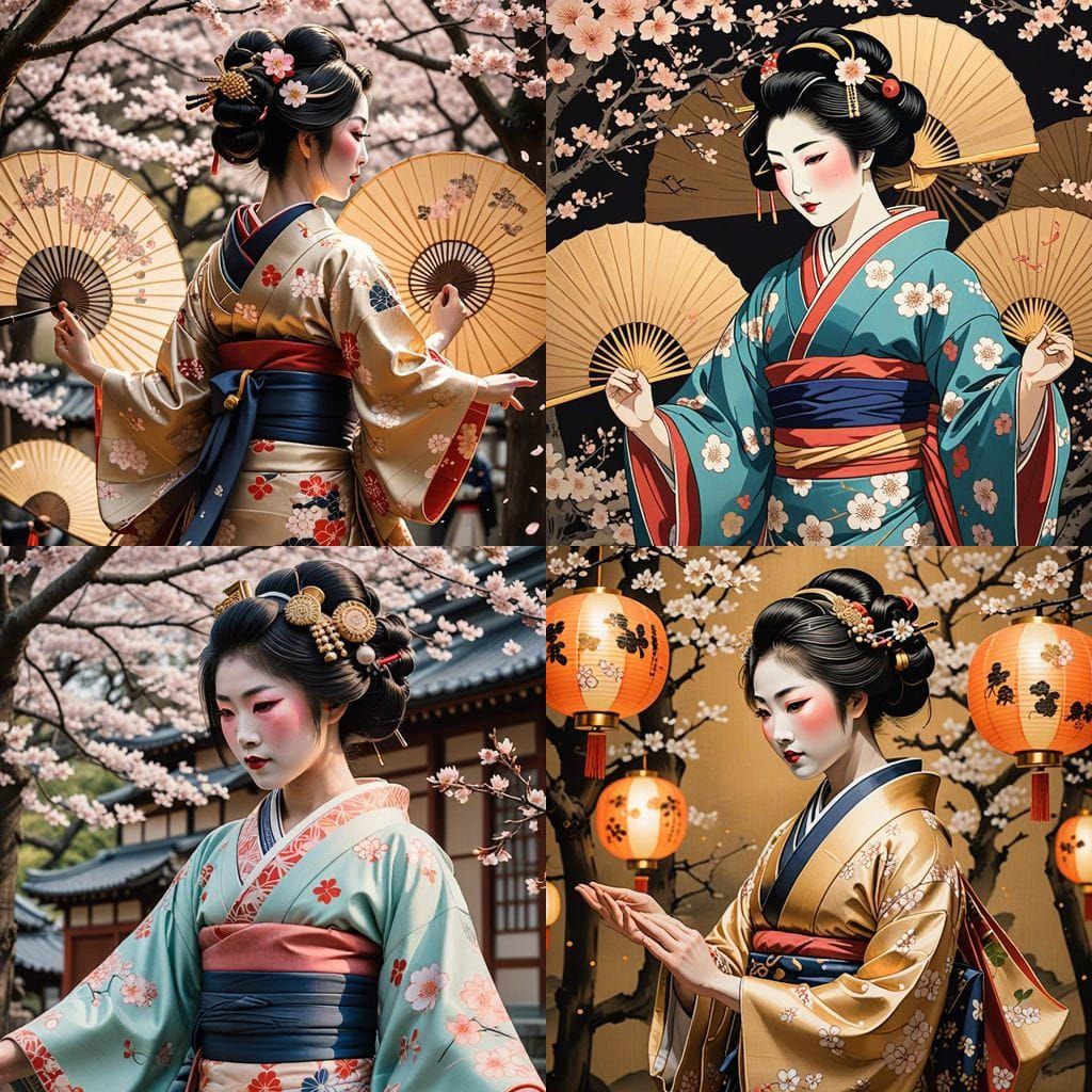 Geisha Dancing the Odori in Kyoto