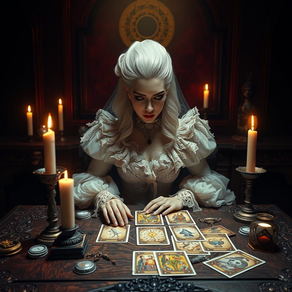 Lady Gaga Enveloped in Mystic Tarot Reading