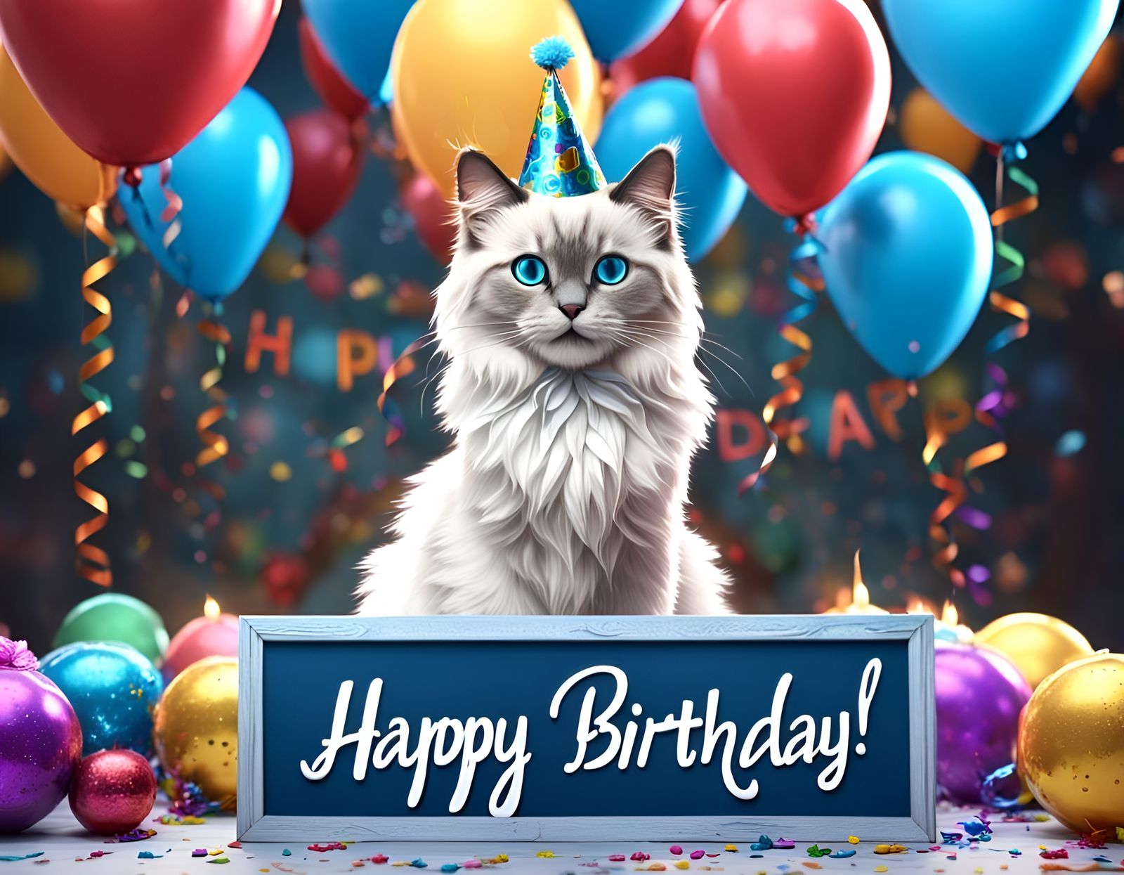 Yellow Balloon with Blue Ribbon: Fantasy Concept Art