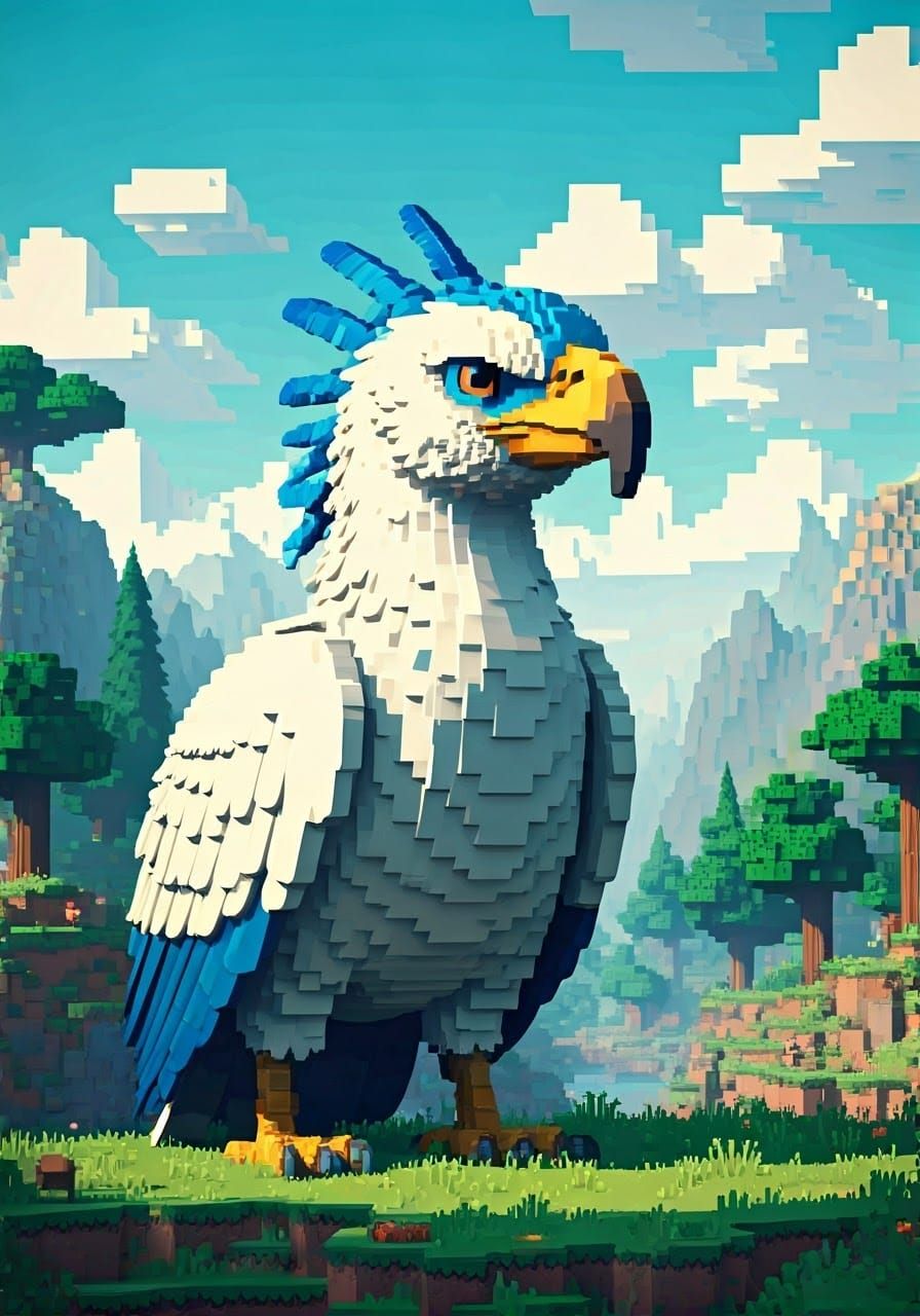 3D Pixel Bird