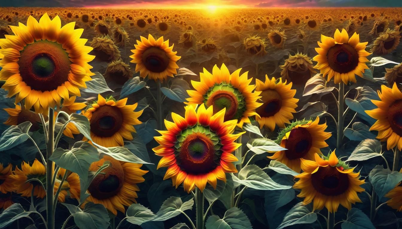 Colorful Flower Field: Digital Matte Painting in 8K